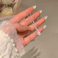 Ожерелье из серебра 925 пробы с цирконием и каплей воды