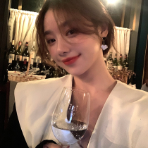 Small crowdDesign Asymmetrical Love Ear ear clip Ear Clip Woman No earbuds personality unique advanced sense temperament earrings earrings