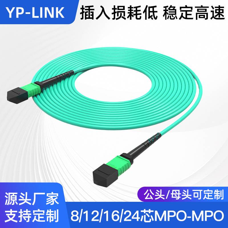 Youpu Guang 200G/400G Mpo-Mpo/Apc 10 Gigabit Multi-Mode 8/12/16 Core 1-to-2 Fiber Optic Patch Cord Youpu Guang 200G/400G Mpo-Mpo/Apc 10 Gigabit Multi-Mode 8/12/16 Core 1-to-2 Fiber Optic Patch Cord
