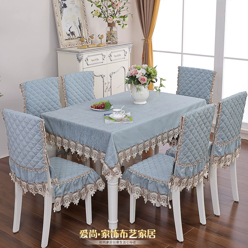 Bảng vải ghế ăn đệm bìa đệm phù hợp với bộ đồ kiểu Trung Quốc bàn ghế tấm vải liệm hộ gia đình băng ghế dự bị ghế bìa đơn giản - Khăn trải bàn miếng trải bàn ăn
