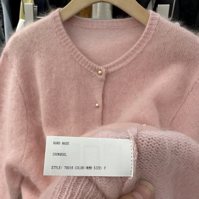 2025 Autumn/Winter Round Neck Wool Knit Cardigan for Women, Loose Slimming Sweater Coat, Outerwear, Base Layer, Trendy Women's Fashion