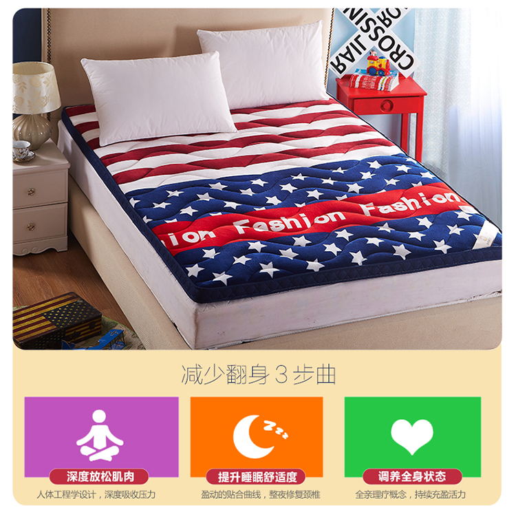 flannel thể tháo rời và có thể rửa được nệm dày tatami nệm custom-made 0.9m1.2m1.5m1.8m2m tùy chỉnh - Nệm nệm 1 người