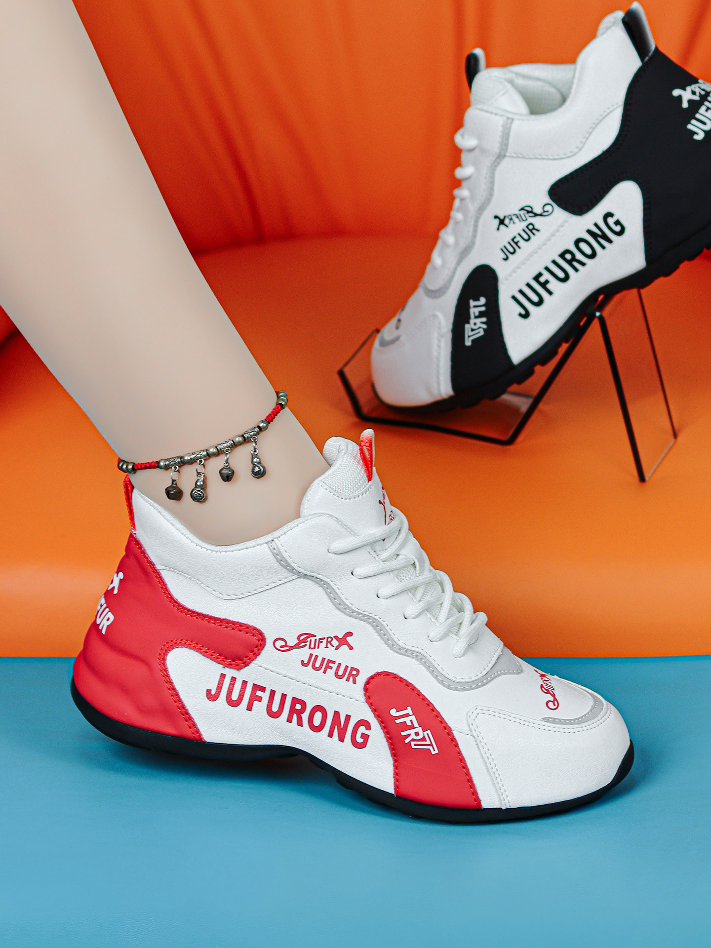 Genuine Leather Thick-Soled Dad Shoes 2025 Autumn New Fashion Versatile Sports Casual Shoes Women's Internet Celebrity Hot-Selling Running Shoes