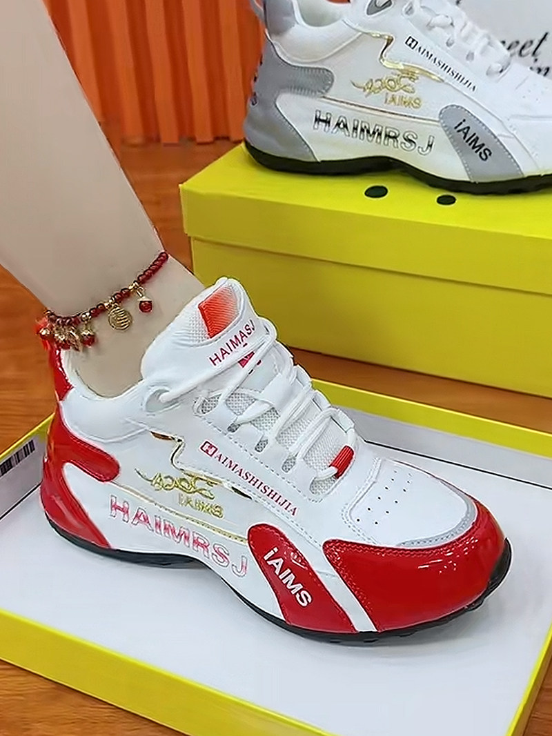 Genuine Leather Women's Shoes 2025 Winter New Thick-Soled Dad Shoes Comfortable Versatile Soft-Soled Sports Casual Shoes Fleece-Lined Cotton Shoes