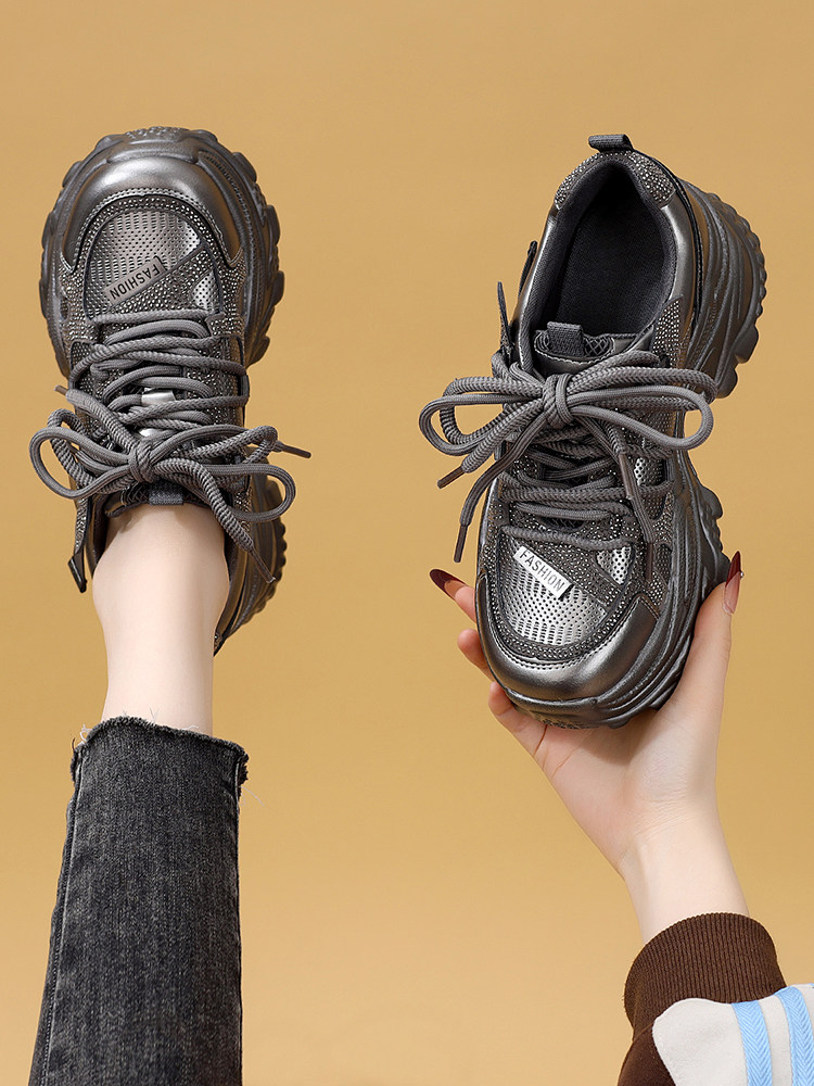 Thick-Soled Dad Shoes 2025 Winter Fleece-Lined Warm Comfortable Versatile Soft Sole Soft Surface Trendy Popular Sports Casual Shoes