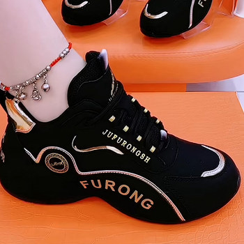 Genuine Leather Women's Shoes 2025 Autumn New Fashion Versatile Soft-Soled Sports Casual Shoes Internet Celebrity Hot Style Thick-Soled Dad Shoes