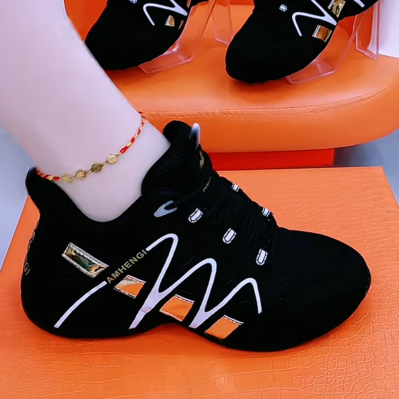 Genuine Leather Women's Shoes, New Autumn Fashion Dad Shoes, Couple Style, Soft Sole, Soft Surface Dance Shoes, Versatile Sports and Casual Shoes