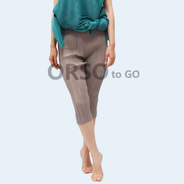 ORSOtogo pleated ກາງເກງ pencil 3-quarter summer leggings slim-fitting ກາງເກງກະທັດຮັດ ບວກຂະຫນາດບວກຂະຫນາດ ເຄື່ອງນຸ່ງຫົ່ມຂອງແມ່ຍິງ