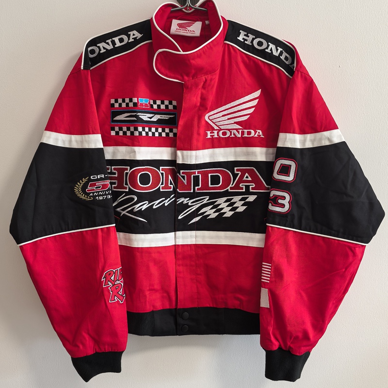 Honda Racing Jacket Crf450 50Th Anniversary Jacket Honda Cycling Jersey Embroidered Baseball Jacket