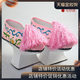 New style gift handkerchief Zhen Huan Chuan flower pot bottom Qing Dynasty clogs single shoes plaid shoes wooden pointed toe pink summer women's shoes