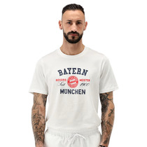 34461 Character Residence Bayern Perimeter Bundesliga Dominance Classic T-Shirt Man Short Sleeve Pure Cotton Summer Loose Round Collar White