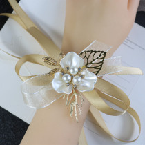 Clover wedding original simple beautiful bride wrist flower bridesmaid sister group hand tie flower wedding hand flower bracelet