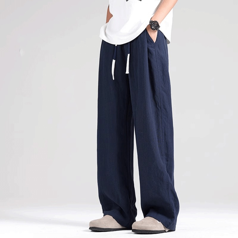 Kangshi Yishu Summer Thin Casual Pants Straight-Leg Loose Sports Pants Cotton-Linen Breathable Men's Pants Wide-Leg Linen Long Pants Kangshi Yishu Summer Thin Casual Pants Straight-Leg Loose Sports Pants Cotton-Linen Breathable Men's Pants Wide-Leg Linen Long Pants
