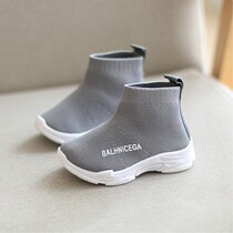 2020 spring and autumn childrens socks and boots Men and womens childrens elastic boots breathable boots 1-9 years old childrens sports shoes tide