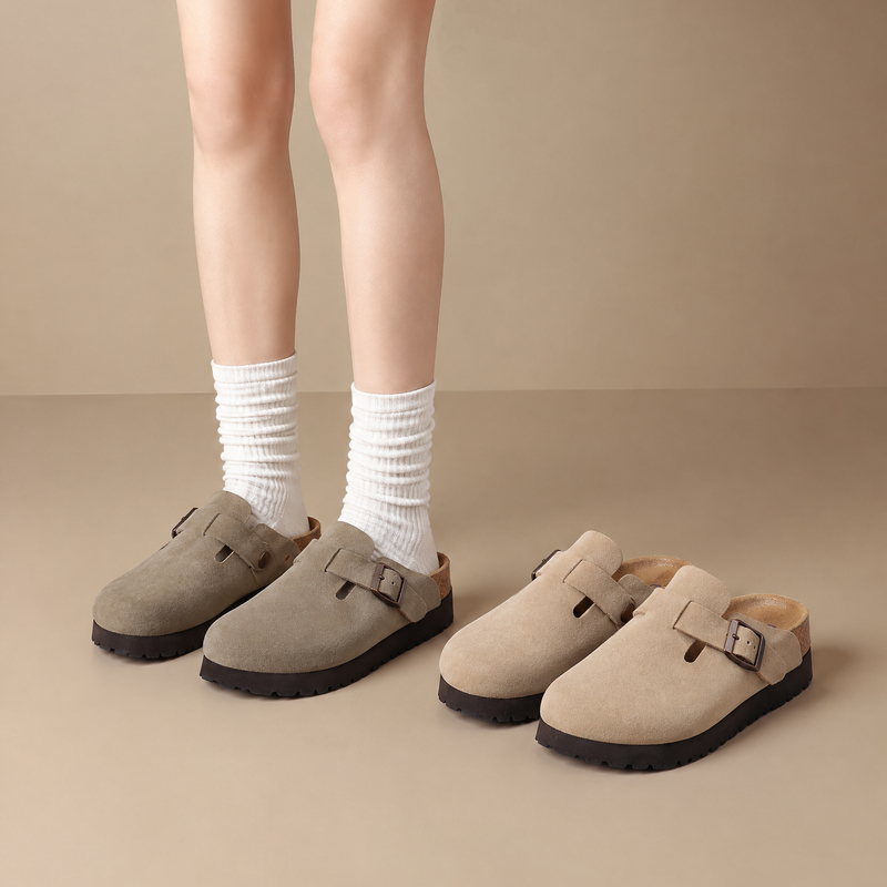 5cm 2026 New Style Slippers with Thick Soles, Height-Increasing Genuine Leather Summer Women's Shoes, Sandals, Closed-Toe Slippers, Half-Slippers, Sanpo 5cm 2026 New Style Slippers with Thick Soles, Height-Increasing Genuine Leather Summer Women's Shoes, Sandals, Closed-Toe Slippers, Half-Slippers, Sanpo