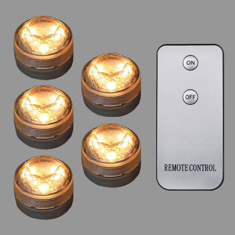 Led Waterproof Light Remote Control Ambient Light Rgb Warm Color Wireless Diving Light Landscape Light Decorative Light Remote Control Small Light Mini