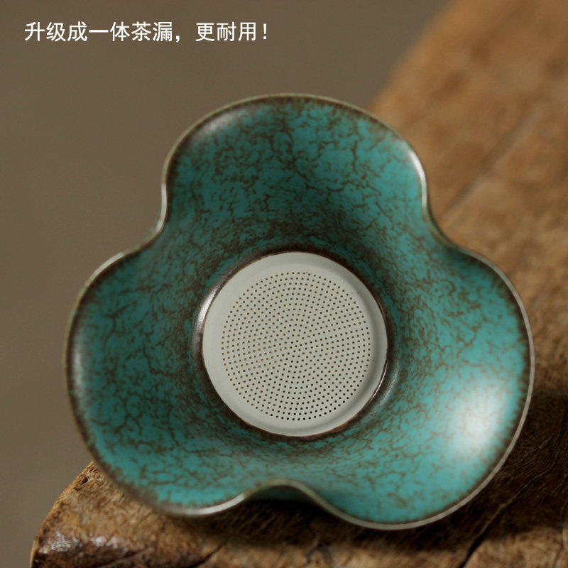 Lotus Leaf Tea Leak Creative Personality Ceramic Tea Filter Filter filter Kiln Change Kung Fu Tea Set Accessories Tea Filter Tea Filter Tea Septa-Taobao