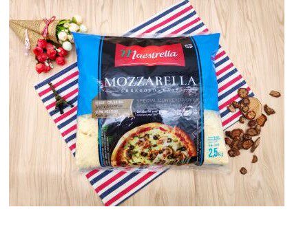 French original imported master brand Brittany mozzarella cheese shredded cheese 2 5KG