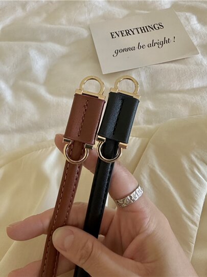 Black Genuine Leather Women's Belt, Decorative Accessory for Dresses, 2025 New Autumn and Winter High-End Waist Belt for Dresses and Sweaters