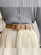 Khaki Genuine Leather Women's Wide Belt, Summer Decorative Versatile 2025 New Trendy Fashion Personality Belt