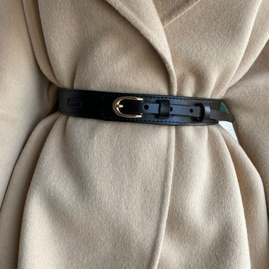 Genuine Leather Belt for Women, Decorative Dress Belt, Fashion Waist Accessory for Suits, Wide Waistband for Sweaters and Trench Coats