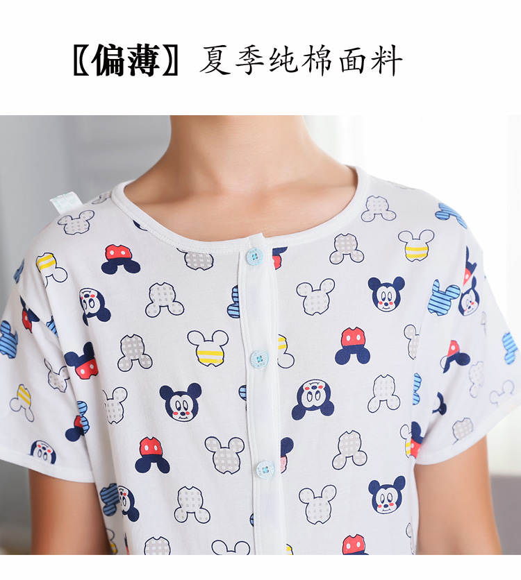 Trẻ em lớn của một mảnh đồ ngủ cotton nam trẻ em mỏng ngắn tay chống bụng mùa hè mát mẻ bé mùa hè điều dưỡng bụng onesies quần áo trẻ em nam