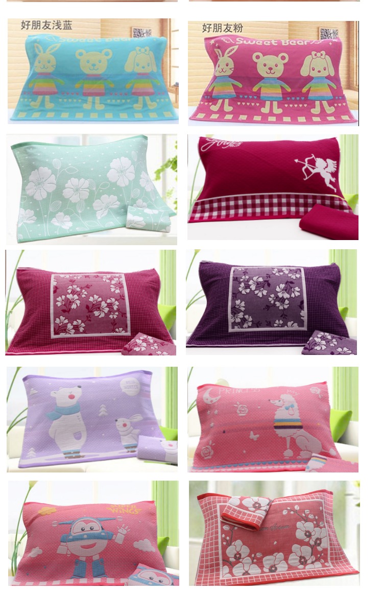 Chất liệu cotton nguyên chất 100% ba lớp gối gạc chính hãng áo gối