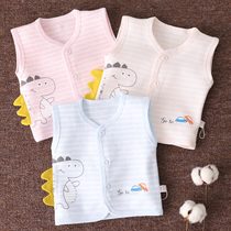 6 newborn baby vest vest spring and autumn cotton outside wear 9 foreign style newborn 3 months baby coat shoulder single