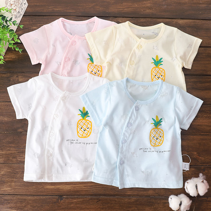 Baby Summer clothes slim fit pure cotton short sleeve blouses 0-3 months 6 men 9 women's babies 12 off 5 half sleeve summer dress