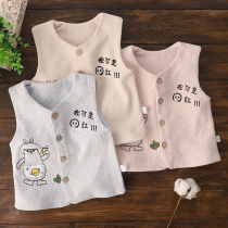 Newborn Pure Cotton Double Layer Small Waistcoat Child Spring Fall vest for 0-12 month male and female baby blouses camper