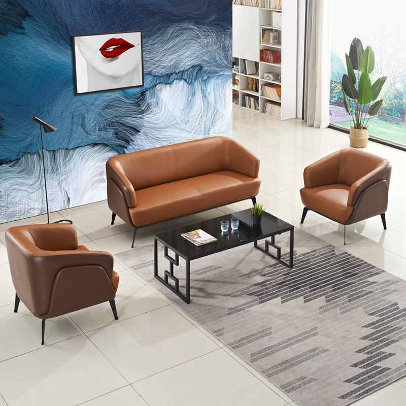Office Sofa Tea Table Combo Brief Modern Business Couch Trio guests Guests Casual Couch Sipi