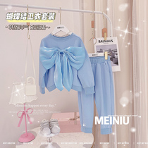 Girls Butterfly Jetting suit 2022 new models of the big childrens Han - Ed Gas Movement two pieces of tide clothes