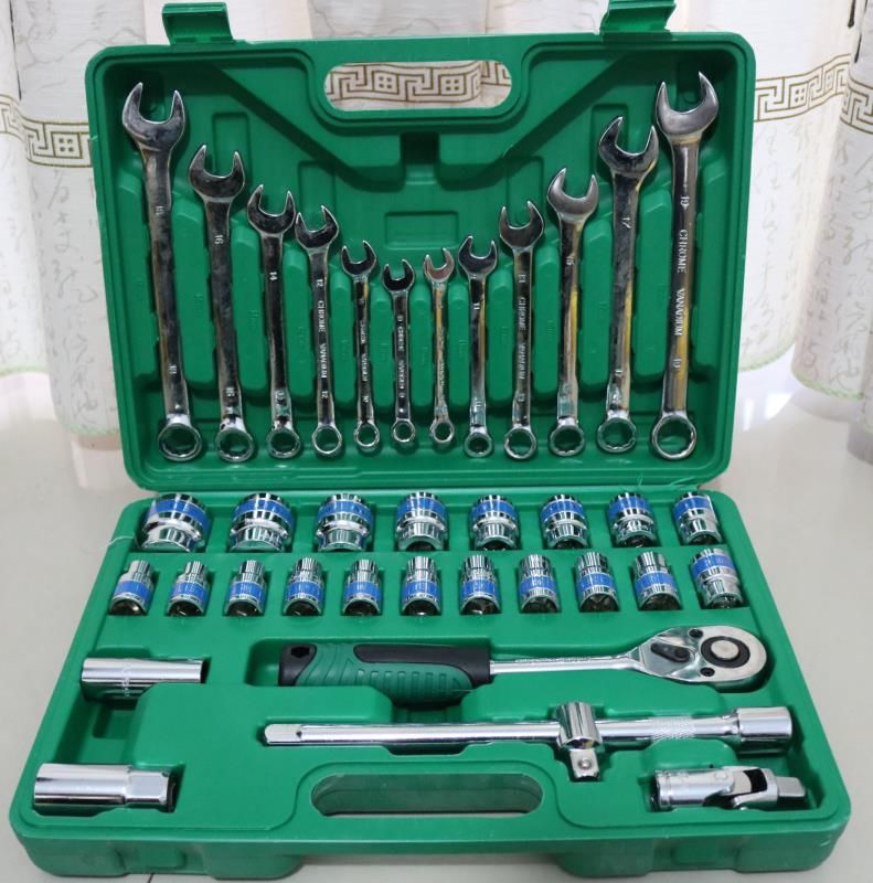 32 pieces of sleeve wrench 37 pieces of steam repair tool opening Plum Wrench Domestic Tool Set Manual Tool