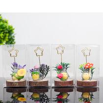 Creative cute chincho message clip photo clip desktop resin sticky clip wholesale wooden wrought iron business card holder