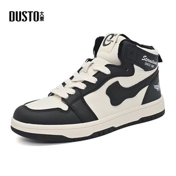 Dadong sports casual shoes for men 24 winter new fashion round toe lace up men's shoes versatile and breathable 24d7603