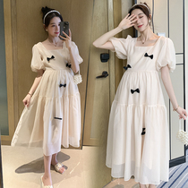 Pregnant Woman Spring Dress 2021 New Little Fresh Sweetness Long Dress Summer Gestational Woman Dress Superior Summer Dress dress