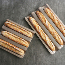 Baguette baguette 3 with baking tray French long bread baking tray mesh mold bread Rack Size
