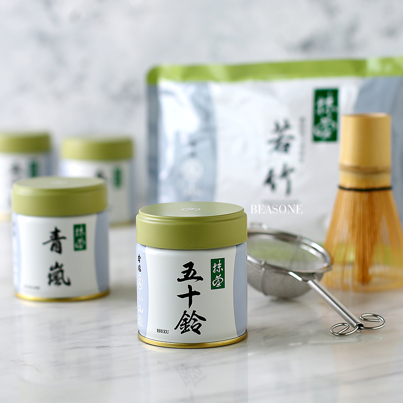 Japan's production and treatment of tea powder baking raw material Qinglan Five Suzuki 40g Ruzu 100g if bamboo 100g