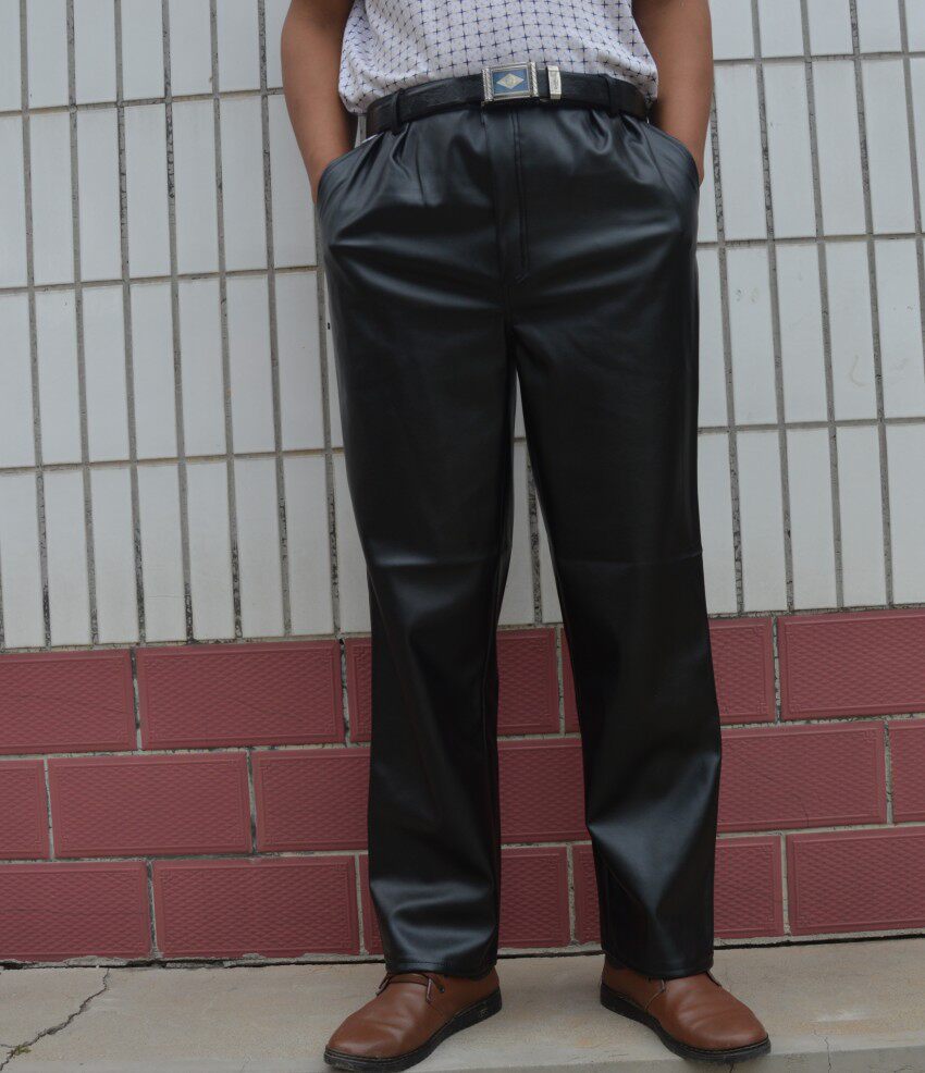 Pantalon cuir homme droit pour hiver - Ref 1478356 Image 10