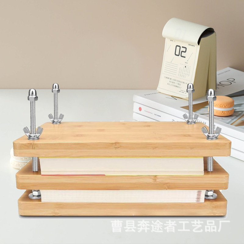 Book Repair Clamp, Paper Clamp, Handmade Book Making Tool, Edge Curling Paper Press, Solid Wood Glue-Bound Book Press