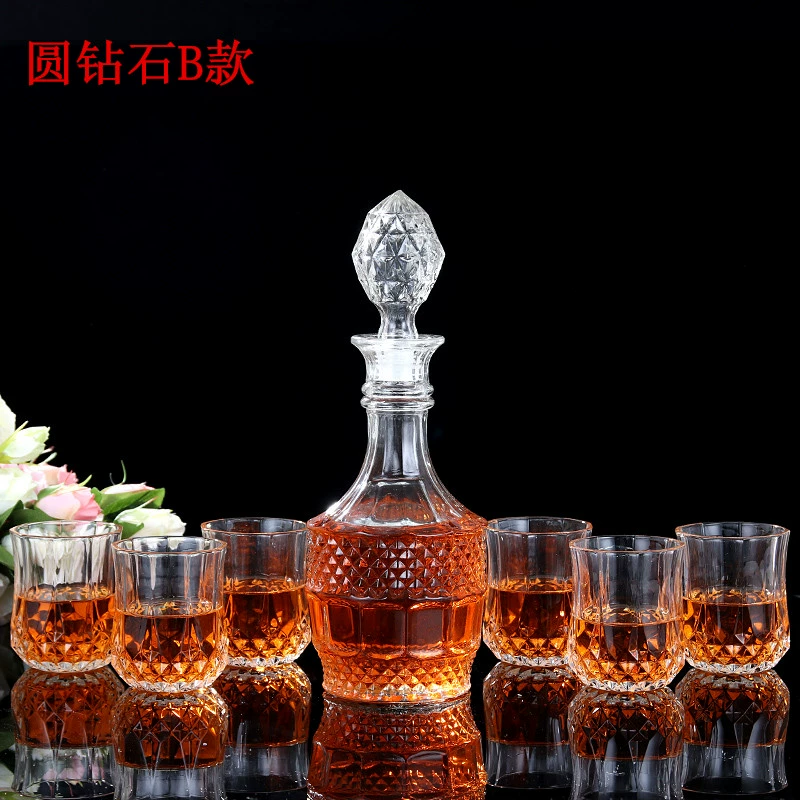 Rượu đặt ly rượu vang sáng tạo whisky thủy tinh decanter rượu vang đỏ chai rượu vang chai nhà đặt cốc - Rượu vang