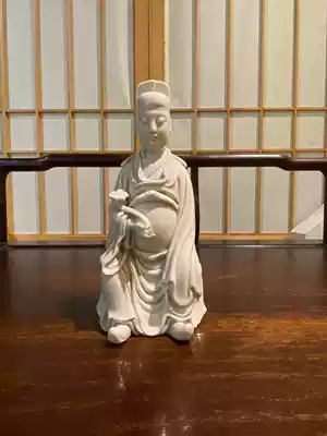 Wenchang Emperor Jun 1980s Dehua white porcelain handmade white glaze Wenqu Xing Ruyi Wenchang Emperor bless reading