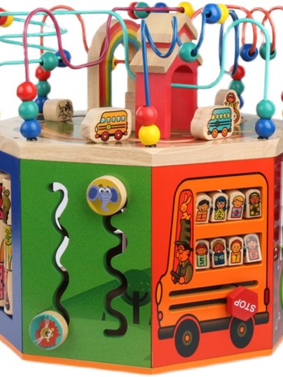 Juguetes Montessori con cuentas para bebé de 0-1-2-3 años, caja del Tesoro de educación temprana de 6 octaedros, 12 meses 8