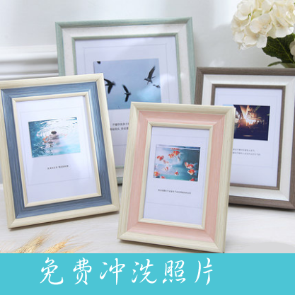 Fresh American European style photo frame table 5 inch 6 inch 7 inch 8 inch 10 inch 12 inch A4 wedding frame free wash photos