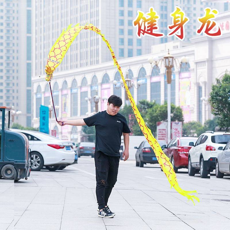 First School Dragon Dance Dragon Dance Silk Five Mi Children Adult Square Dance Fitness Dragon 3D Solid Mini Thrower