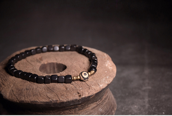 Thiết kế ban đầu handmade ebony bracelet Nhật Bản và Hàn Quốc cá tính vài retro nam giới và phụ nữ jewelry gió quốc gia vòng đeo tay