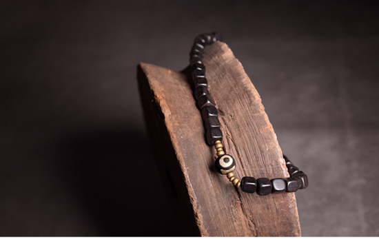 Thiết kế ban đầu handmade ebony bracelet Nhật Bản và Hàn Quốc cá tính vài retro nam giới và phụ nữ jewelry gió quốc gia vòng đeo tay