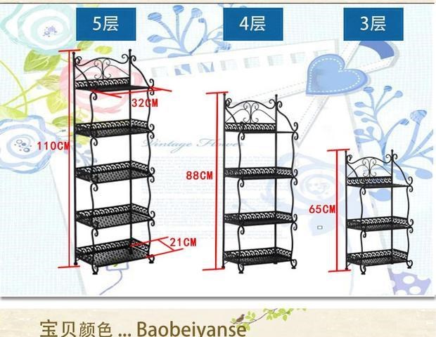 Khung sắt tối giản châu Âu sáng tạo rèn sắt giá nhà nhiều tầng sàn phòng ngủ kệ kệ lưu trữ giá - Kệ kệ sách đứng giá rẻ