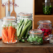 Glass bottle British kilner sealed jar pickled vegetable jar transparent glass pickle jar sparkling wine bottle household honey bottle