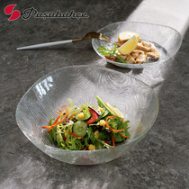 Glass Bowl Pasparch imported large vegetable salad bowl home light luxury ins style creative simple fruit plate